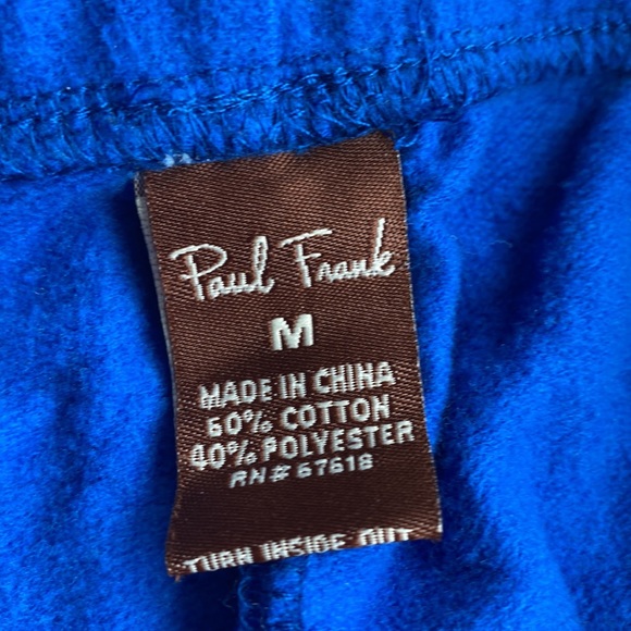 PAUL FRANK Low Rise Cropped Joggers Sweat Pants Monkey Love Print Size M - Picture 5 of 6